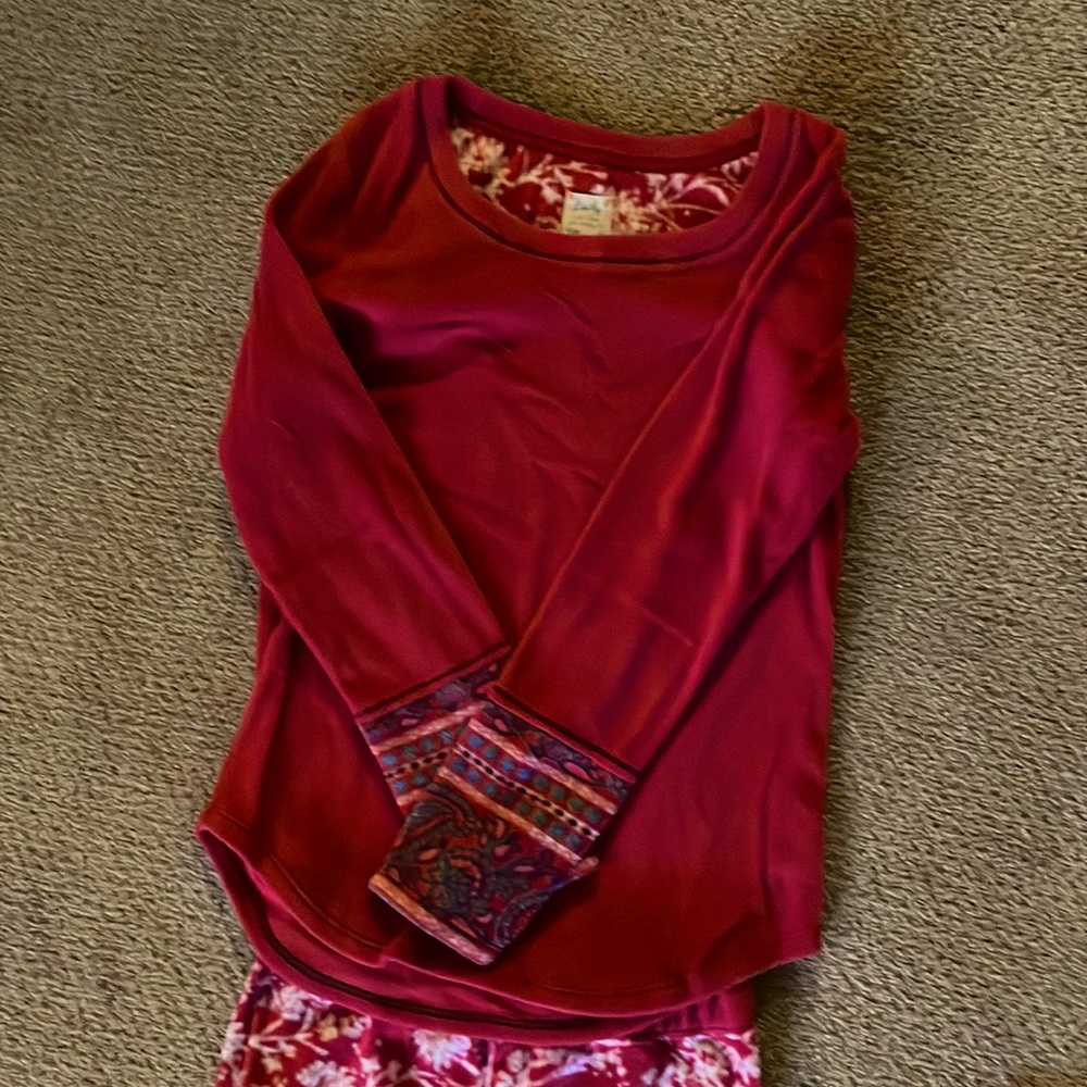 Lucky Brand matching fleece PJ set. Warm, cozy, lightweight.